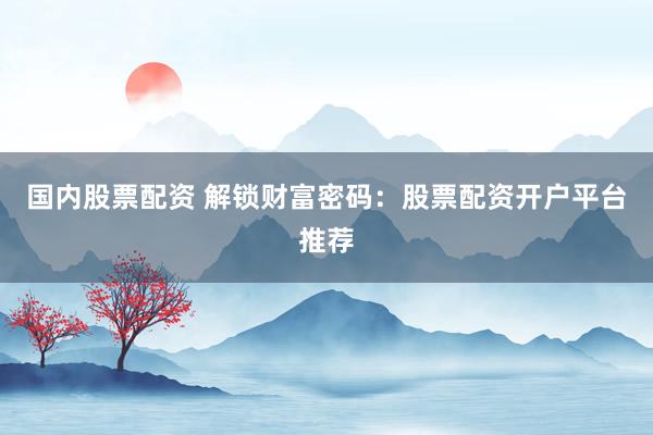国内股票配资 解锁财富密码：股票配资开户平台推荐